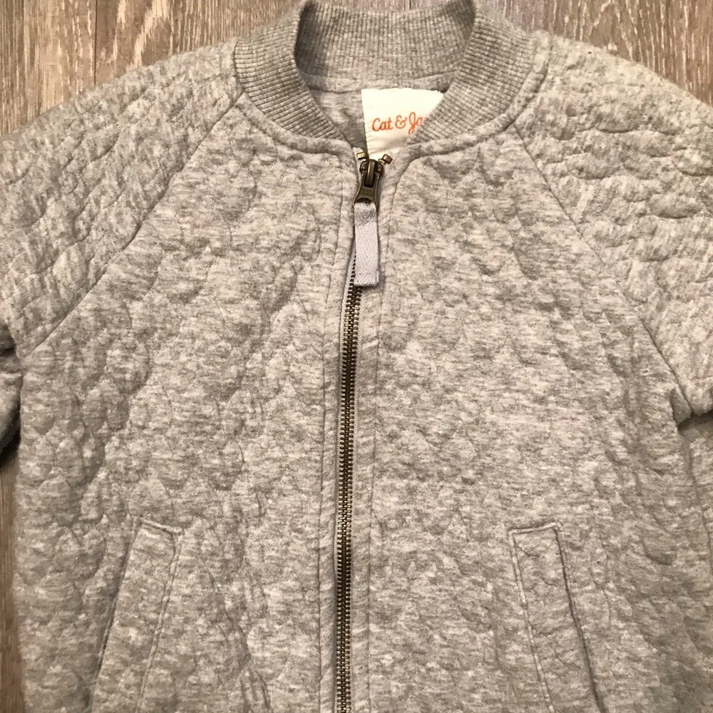 Cat & Jack Full Zip Quilted‎ Bomber Jacket Little Boy’s Size XS (4/5)​